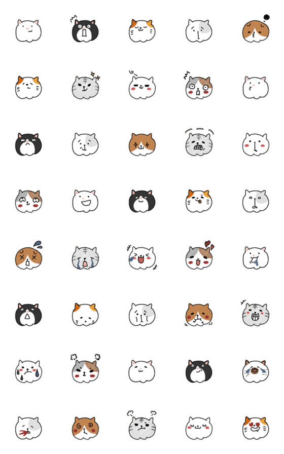 [LINE絵文字]ねこの集まりの画像一覧