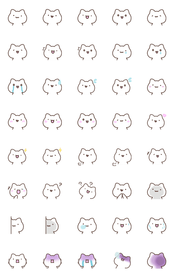 [LINE絵文字]猫の絵文字のみの画像一覧