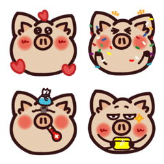 [LINE絵文字] Emoji of the pig.の画像