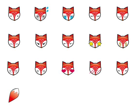[LINE絵文字]Hoe Foxの画像一覧