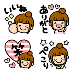 [LINE絵文字] kawaii♡おんなのこの毎日使える絵文字の画像