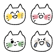 [LINE絵文字] カラフルチークのねこちゃんの画像