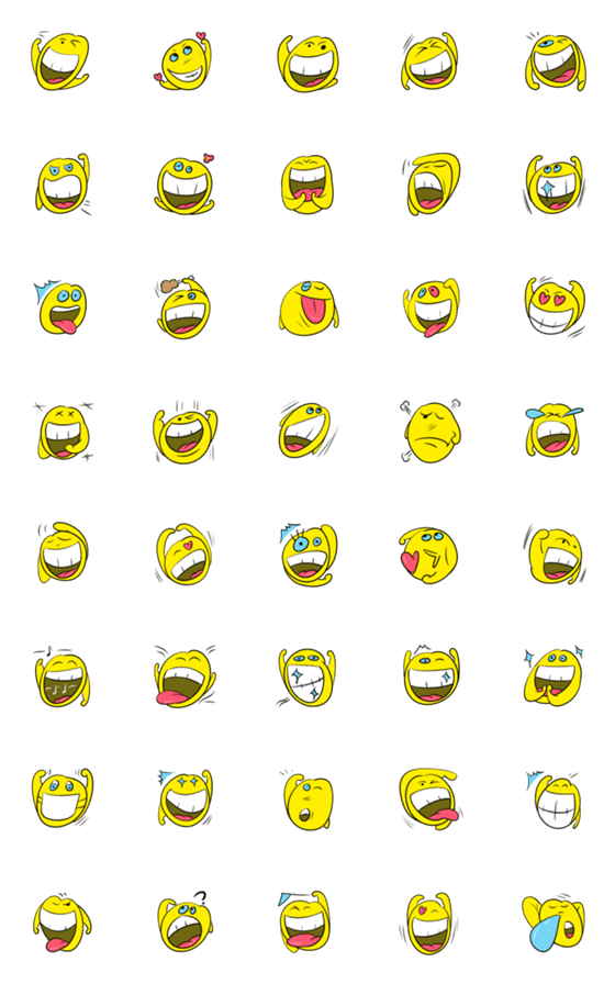 [LINE絵文字]Smile mango Emojiの画像一覧