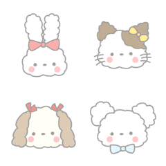 [LINE絵文字] ふわもこゆる動物♡かわいい＊パステルの画像