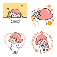 [LINE絵文字] Emoticon for pregnant womenの画像