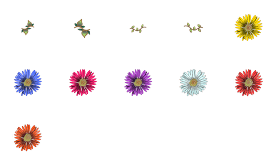 [LINE絵文字]Spring Flower(daisy)の画像一覧