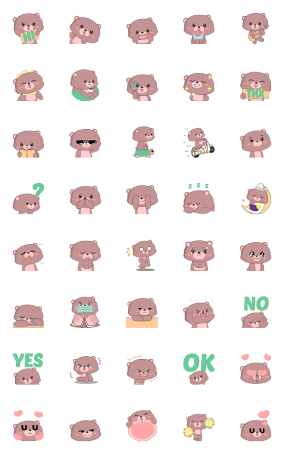 [LINE絵文字]Baby bear emojiの画像一覧