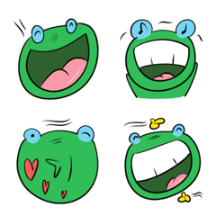 [LINE絵文字] Smile frog Emojiの画像