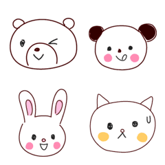 [LINE絵文字] Happy Animals Emojiの画像