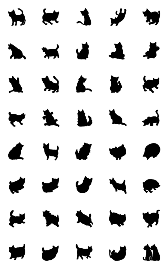 [LINE絵文字]猫の影の画像一覧