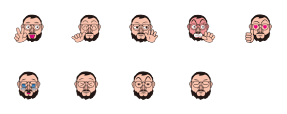 [LINE絵文字]Beard teacherの画像一覧