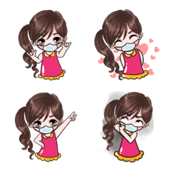 [LINE絵文字] Nong Lydia, Covid 19's era emojiの画像