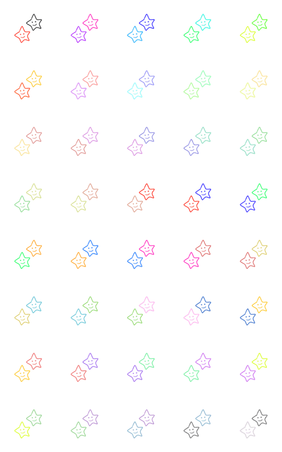 [LINE絵文字]星の詰め合わせ 3の画像一覧