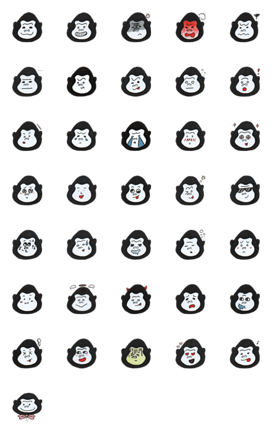 [LINE絵文字]Gorillaaaの画像一覧