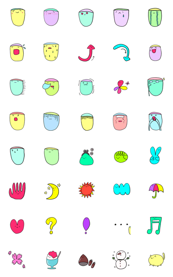 [LINE絵文字]ゆるくてほのぼのとした絵文字の画像一覧