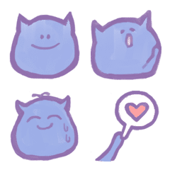 [LINE絵文字] Purple Slime and Friendsの画像