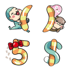 [LINE絵文字] Bananas monkey emoticonの画像