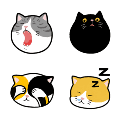 [LINE絵文字] five cats Emojiの画像