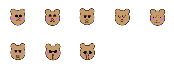 [LINE絵文字]Emoji of cute Bearの画像一覧