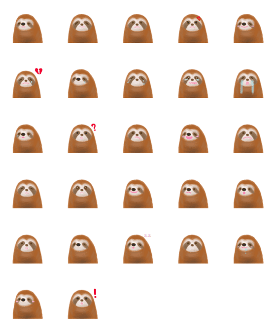 [LINE絵文字]Sloth emoji ummの画像一覧