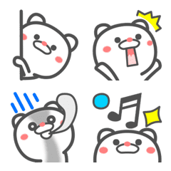 [LINE絵文字] 毎日一緒♡ポップでキュートなクマ絵文字の画像