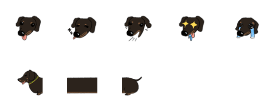 [LINE絵文字]Dachshund "Wooruru"の画像一覧