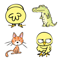 [LINE絵文字] Chicks and animalsの画像