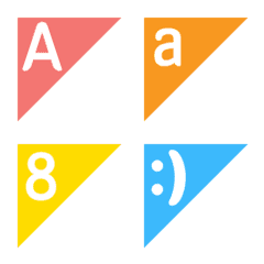 [LINE絵文字] English alphabet tags 08の画像