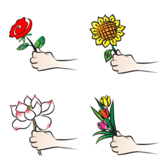 [LINE絵文字] Send you a flower every dayの画像