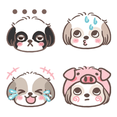 [LINE絵文字] Lovely Shih Tzu Emojiの画像