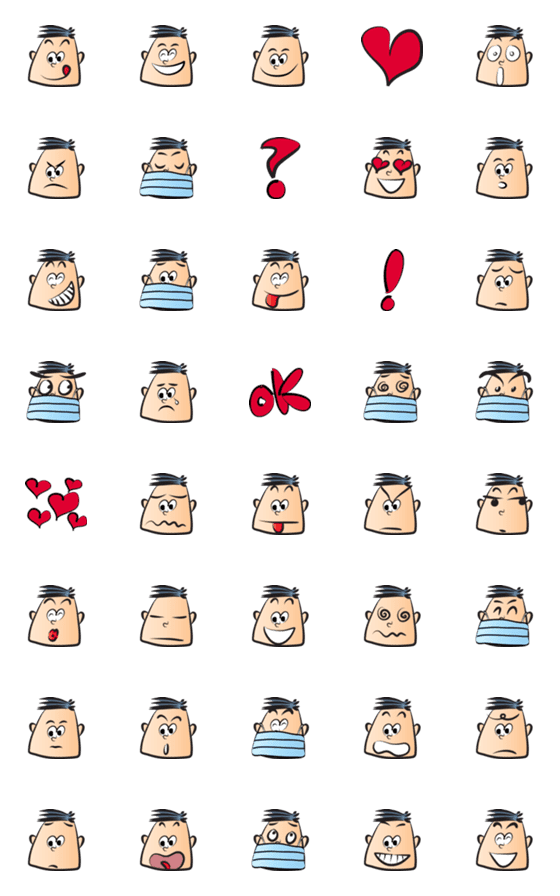 [LINE絵文字]square boy talkの画像一覧