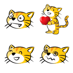 [LINE絵文字] round face catの画像