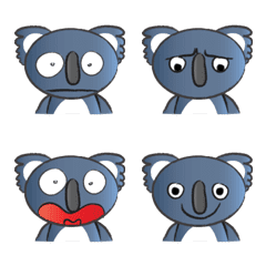 [LINE絵文字] round Koala bearの画像