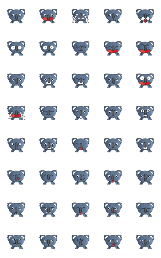 [LINE絵文字]round Koala bearの画像一覧