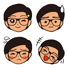 [LINE絵文字] Bespectacled Kid Emojiの画像