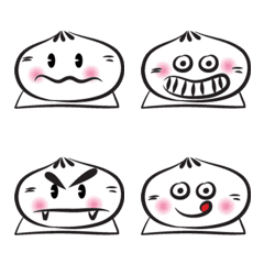 [LINE絵文字] round round fat bunの画像