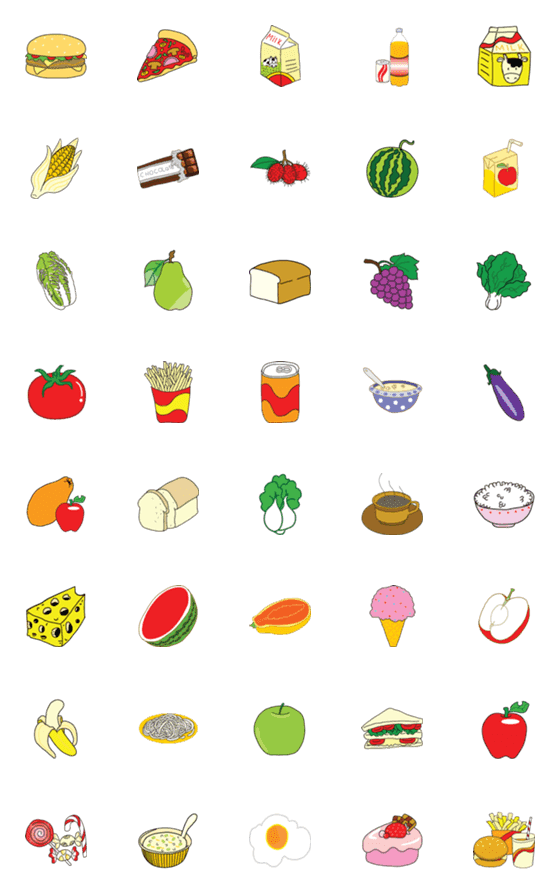 [LINE絵文字]Wenlan drawing foodの画像一覧