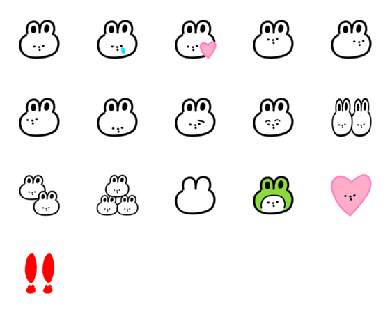 [LINE絵文字]うさぎのうさこちゃん 絵文字1の画像一覧