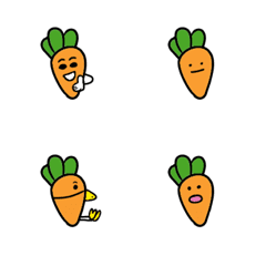 [LINE絵文字] Cute Carrot stickersの画像