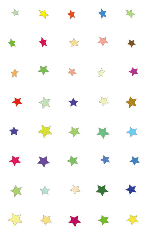 [LINE絵文字]Various stars2の画像一覧