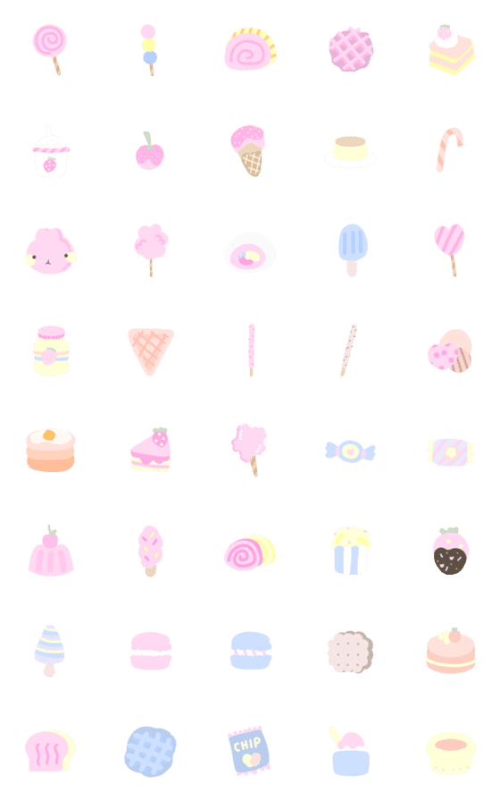 [LINE絵文字]Dessert emojiの画像一覧