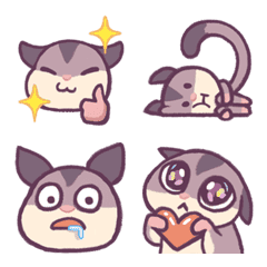 [LINE絵文字] Best friend sugar glider - Dafuの画像