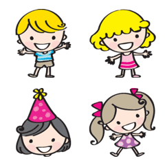 [LINE絵文字] HAPPY KIDSの画像