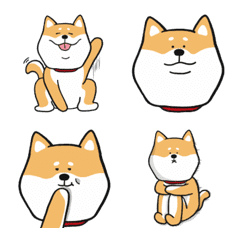 [LINE絵文字] 表情豊かな柴犬 絵文字の画像