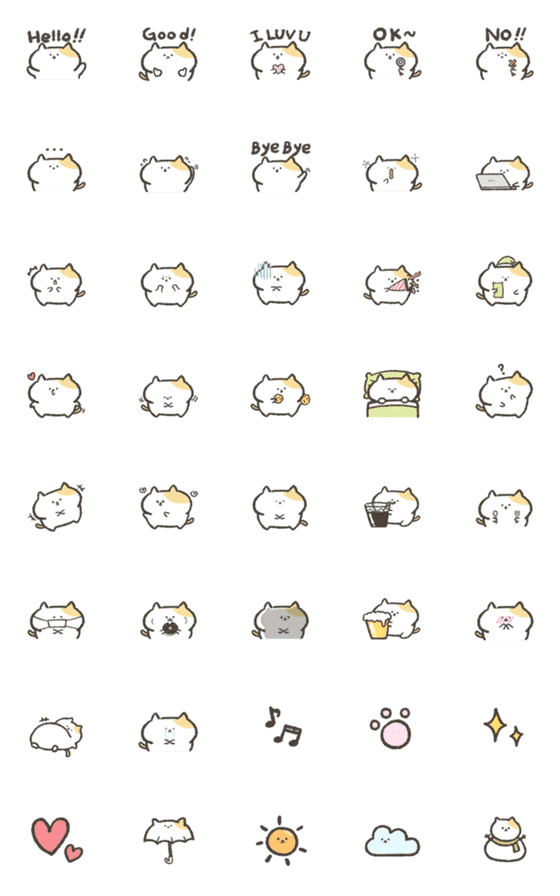 [LINE絵文字]LOVELY CAT SOM EMOJIの画像一覧