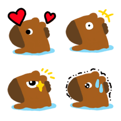 [LINE絵文字] Capybara horse- emojiの画像