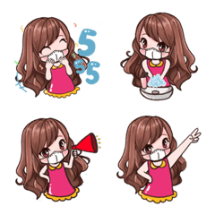 [LINE絵文字] Whanyen Say love fight Covid19 emojiの画像