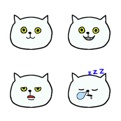 [LINE絵文字] しろねこモン絵文字の画像