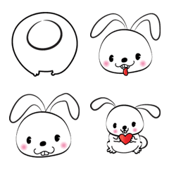 [LINE絵文字] round round White radishの画像