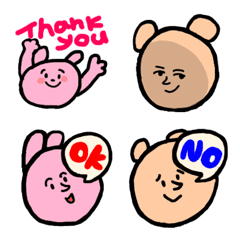 [LINE絵文字] うさぎとくま2の画像